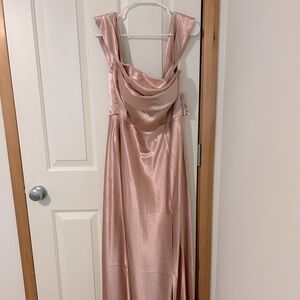 Birdy Grey Mia shiny satin bridesmaid dress